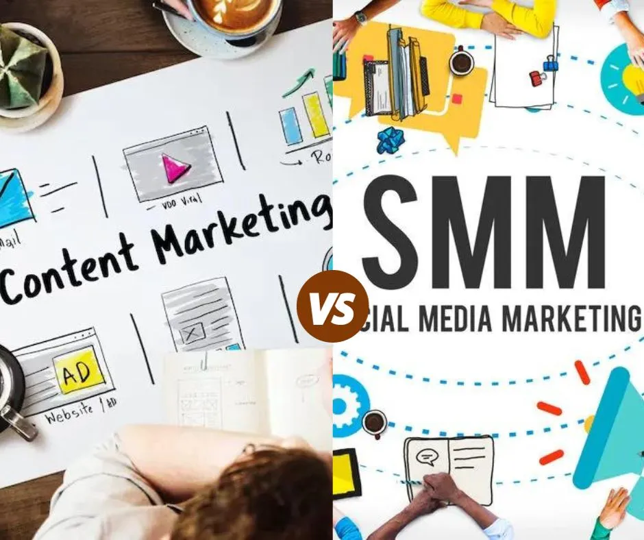 content marketing vs social media marketing